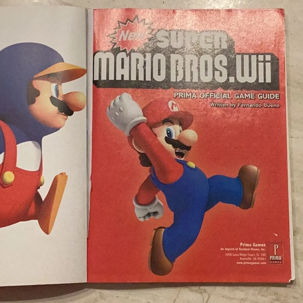 New Super Mario Bros Wii Official Strategy Guide Premiere Edition Prima Nintendo